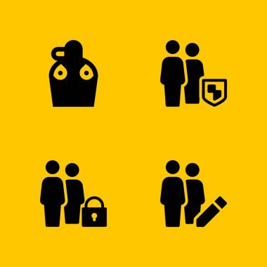 Office simge seti. grafik tasarım ve web için kantin ve grup vektör simge