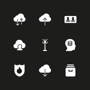 veritabanı Icon set. grafik tasarım ve web için raf, veritabanı ve Arşiv vektör simgesi