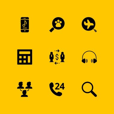 teknoloji Icon set. Ağ, hesap makinesi ve grafik tasarım ve web için exchange vektör simge