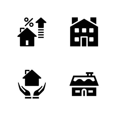 Icon set kira. grafik tasarım ve web için ev vektör simge