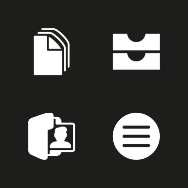 4 klasör simgesi ile seti dosya, klasör ve grafik tasarım ve web için vektör çizim ile aynıdır