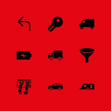 Araba Icon set. toplu taşıma, araba ve grafik tasarım ve web için anahtar vektör simge