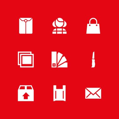 Kağıt Icon set. grafik tasarım ve web için paket, pantone ve çanta vektör simge