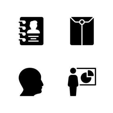 4 kitap simgesi ile grafik tasarım ve web için dosya, Gündem ve profil vektör çizim seti