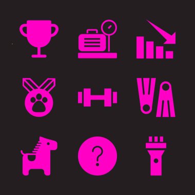 spor Icon set. Madalya ile vektör kaybı ve ATI grafik tasarım ve web için simgeleri