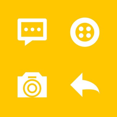 Web simge seti. grafik tasarım ve web sohbet kabarcık, düğme ve yanıt vektör simgesi