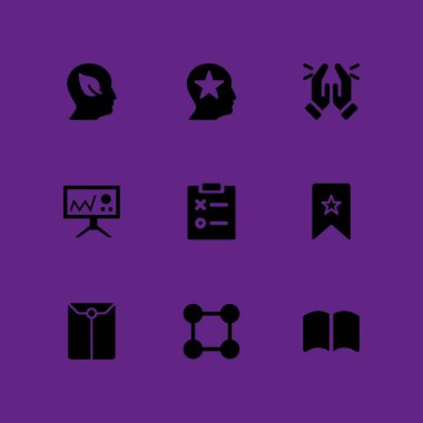 kitap simgesi seti. dua, sunum ve grafik tasarım ve web için yer işareti vektör simge