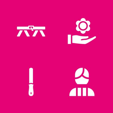 Düğün Icon set. Hint, kesme ve grafik tasarım ve web için simge vektör çiçek