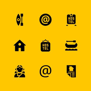 Çift Icon set. Kano, ipotek ve grafik tasarım ve web için Hint vektör simge