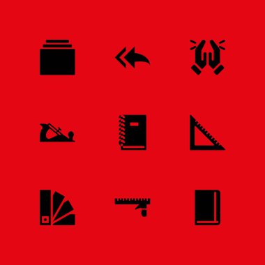 kitap simgesi seti. kural, dua ve grafik tasarım ve web için defter vektör simge