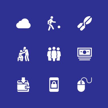 simge seti ver. fare, kırpma makasları ve grafik tasarım ve web için para vektör simge