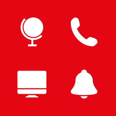 iletişim Icon set. telefon, bildirim ve grafik tasarım ve web için vektör simge