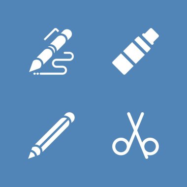 Aracı Icons set. kurşun kalem, kalem ve saç salonu ve diğer grafik tasarım ve web için simgeler vektör
