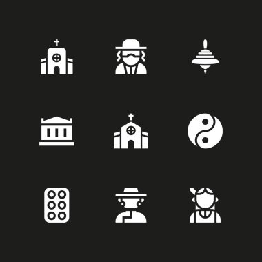 din Icon set. İsrail, yerli ve yumurta vektör grafik tasarım ve web için simge