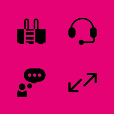 kişi Icon set. destek, transfer ve grafik tasarım ve web için düşünme vektör simge