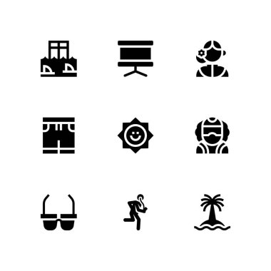 Güneş Icon set. grafik tasarım ve web için Arjantinli, Avustralya ve koşu vektör simge