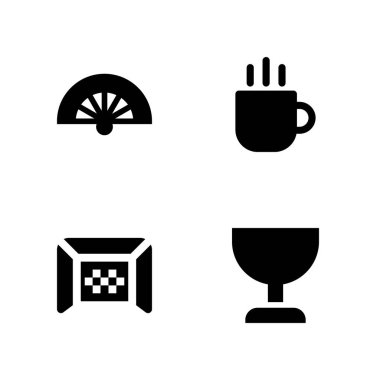 futbol Icon set. grafik tasarım ve web için fan, kupa ve futbol vektör simge