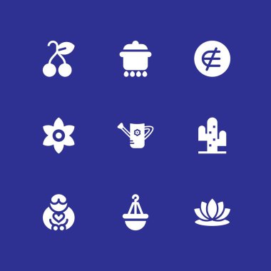 çiçek Icon set. sulama olabilir ve grafik tasarım ve web için lotus vektör simge bir eleman değil