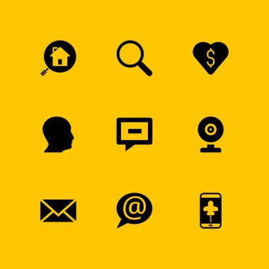 Ağ Icon set. Uçuş modu, arama ve grafik tasarım ve web için en sevdiğim vektör simge