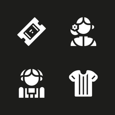 futbol Icon set. Bilet, spor gömlek ve grafik tasarım ve web için Alman vektör simge