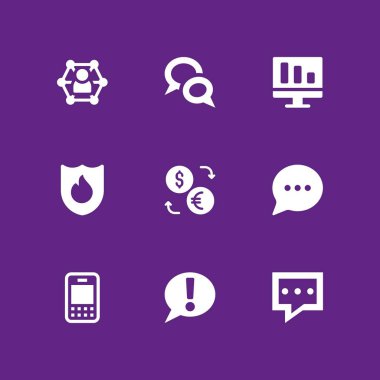 Ağ Icon set. grafik tasarım ve web için monitör, akıllı telefon ve ağ vektör simge