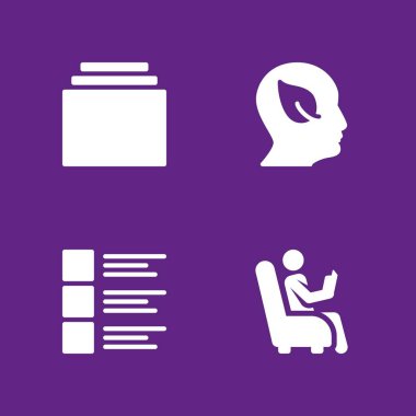 kitap simgesi seti. yığın, profil ve grafik tasarım ve web için vektör simge okuma