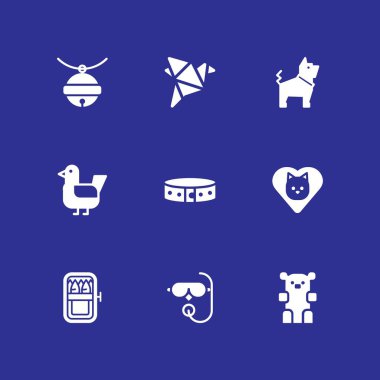 hayvan Icon set. köpek, sardalye ve grafik tasarım ve web için origami vektör simge koru