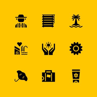 Güneş Icon set. Ray, Arjantin ve grafik tasarım ve web için güneş kremi vektör simge