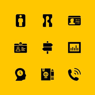 Office simge seti. kalemtıraş, deftere naklet ve grafik tasarım ve web için kimlik kartı vektör simge