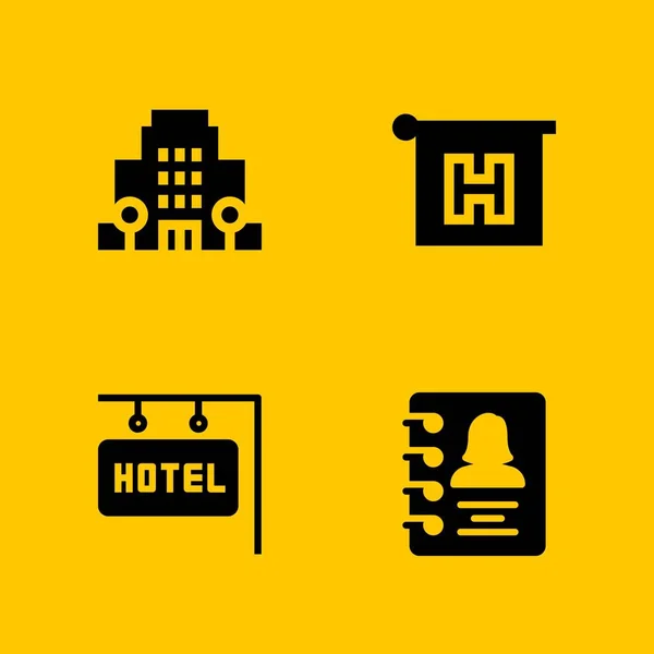 Kaffee Icon Set Vorhanden Agenda Und Hotelvektorsymbol Für Grafikdesign Und — Stockvektor