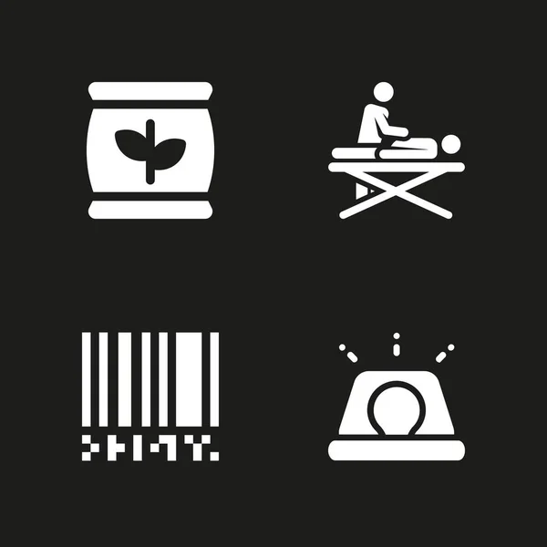 Medical Icon Set Siren Massage Fertilizer Vector Icon Graphic Design — Stock Vector