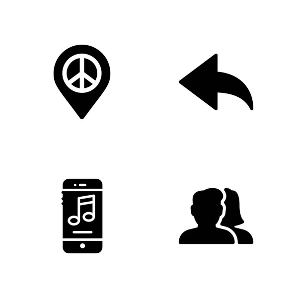 Sociaal Icon Set Met Smartphone Antwoord Tijdelijke Aanduidingen Voor Vectorillustratie — Stockvector
