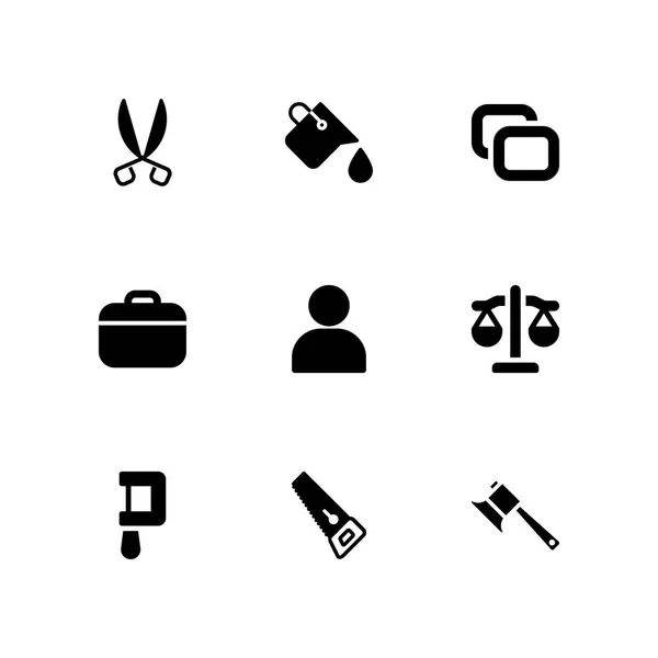 Work Icon Set Copy User Axe Vector Icon Graphic Design — Stock Vector