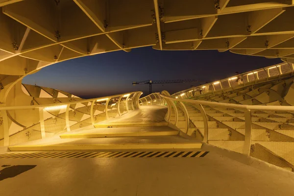 Sevilla Noci Moderní Architektura Být Design Jrgen Mayer Metropol Parasol — Stock fotografie