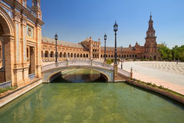 Plaza de Espana Seville, Endülüs, İspanya