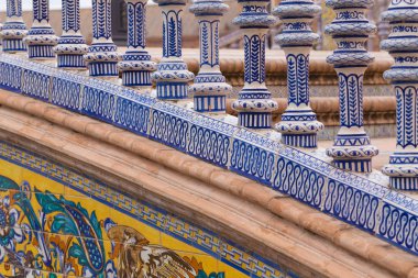 Seville İspanya, geleneksel seramik dekorasyon