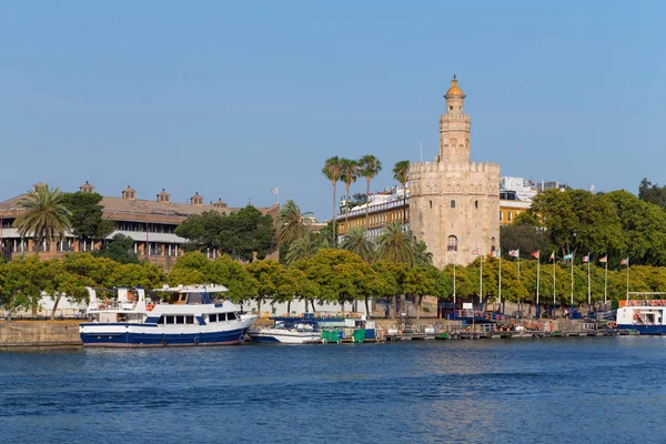 Sevilla Waterfront Uitzicht Stad Andalusie Spanje — Stockfoto