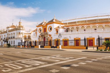 Sevilla-Plaza de toros. Seville Real Maestranza boğa güreşi plaza toros de Sevilla, Endülüs, İspanya, Haziran 2018