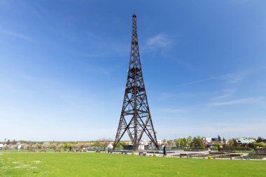 Gliwice Silezya'da. Bir eski ahşap radyo kulesi, bir ikinci Dünya Savaşı Polonya başlangıcı sembolleri