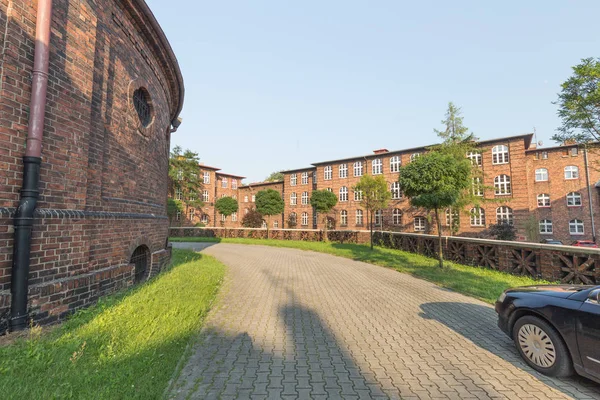 Katowice Nikiszowiec Edifici Tradizionali Antichi Del Distretto Minerario Della Slesia — Foto Stock