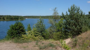 Ormanda, manzara pitoresk göl