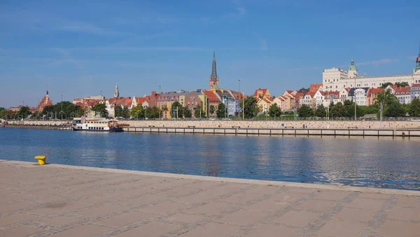 Szczecin Port Miasto Widok Riverside — Zdjęcie stockowe