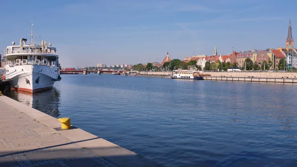 Szczecin Porto Riverside View — Fotografia de Stock