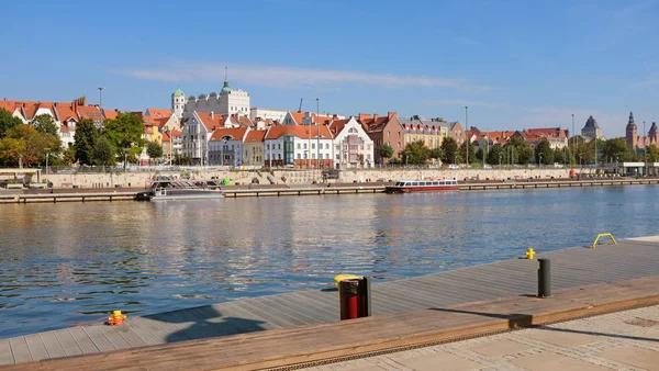 Szczecin Polonya Kalesi Tarihi Kentin Panoraması — Stok fotoğraf