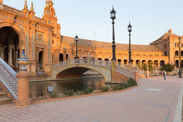 Sevilla Spanje Spaanse Plein Plaza Espana — Stockfoto
