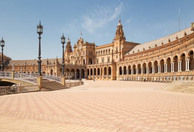Sevilla, İspanya. İspanyol Meydanı (Espana Meydanı)
