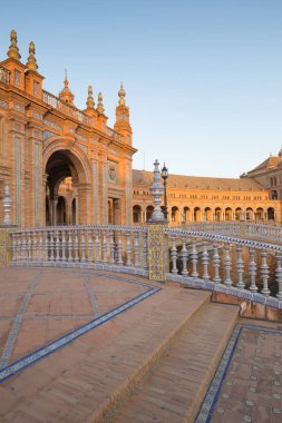 Sevilla, İspanya. İspanyol Meydanı (Espana Meydanı)