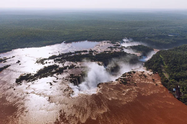 Blick Von Oben Auf Die Wasserfälle Den Fluss Und Den — Stockfoto