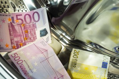 Euro / Avrupa para birimi, çamaşır makinesi, kara para aklama kavramı yüksek mezhebi