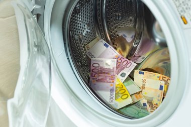 Euro / Avrupa para birimi, çamaşır makinesi, kara para aklama kavramı yüksek mezhebi